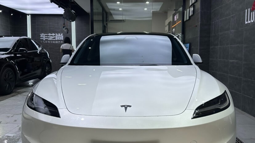 长沙特斯拉 Model3 贴龙膜龙小侠 EV 隐形车衣｜车艺尚长沙直营店专业施工
