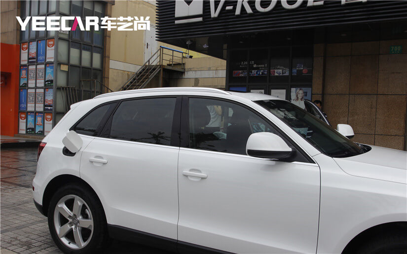 奥迪Q5侧后挡K28贴膜施工后效果展示