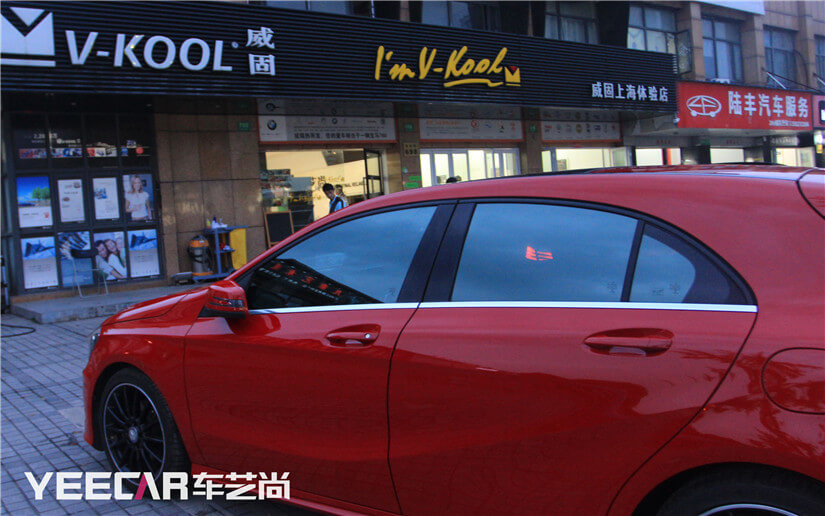 侧窗K28 贴膜施工后效果