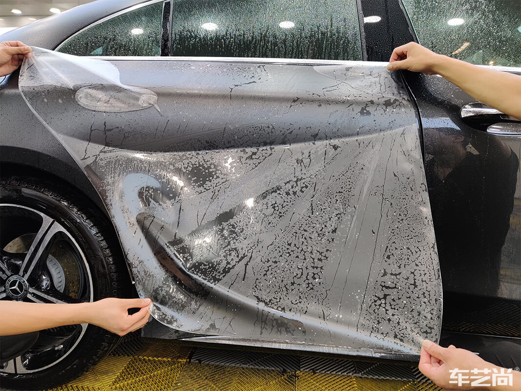 奔驰CLS贴完威固哑光车衣会发生什么有趣的现象呢？（6）