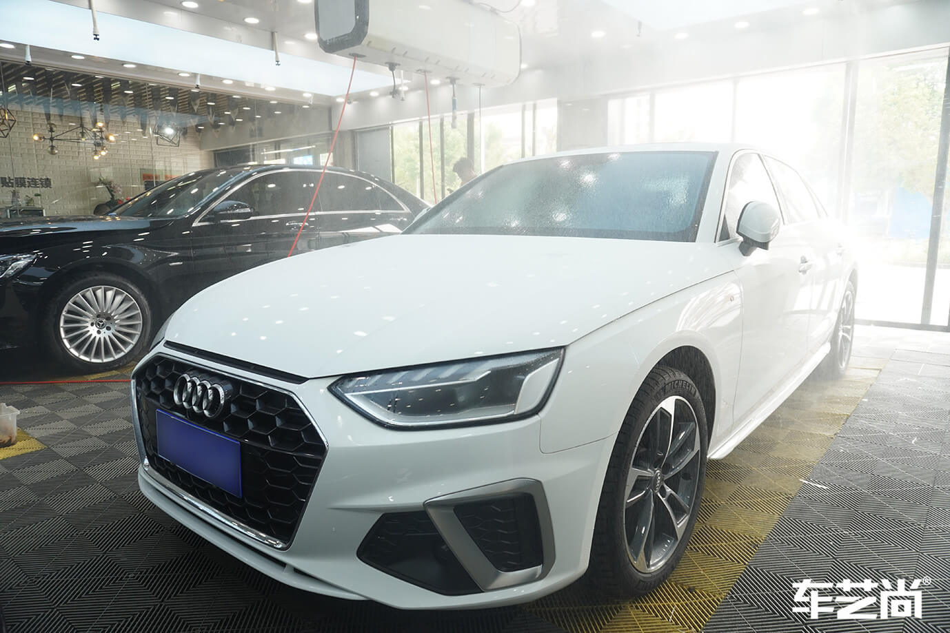 奔驰E260l施工威固漆面保护膜，施工流程展示（2）