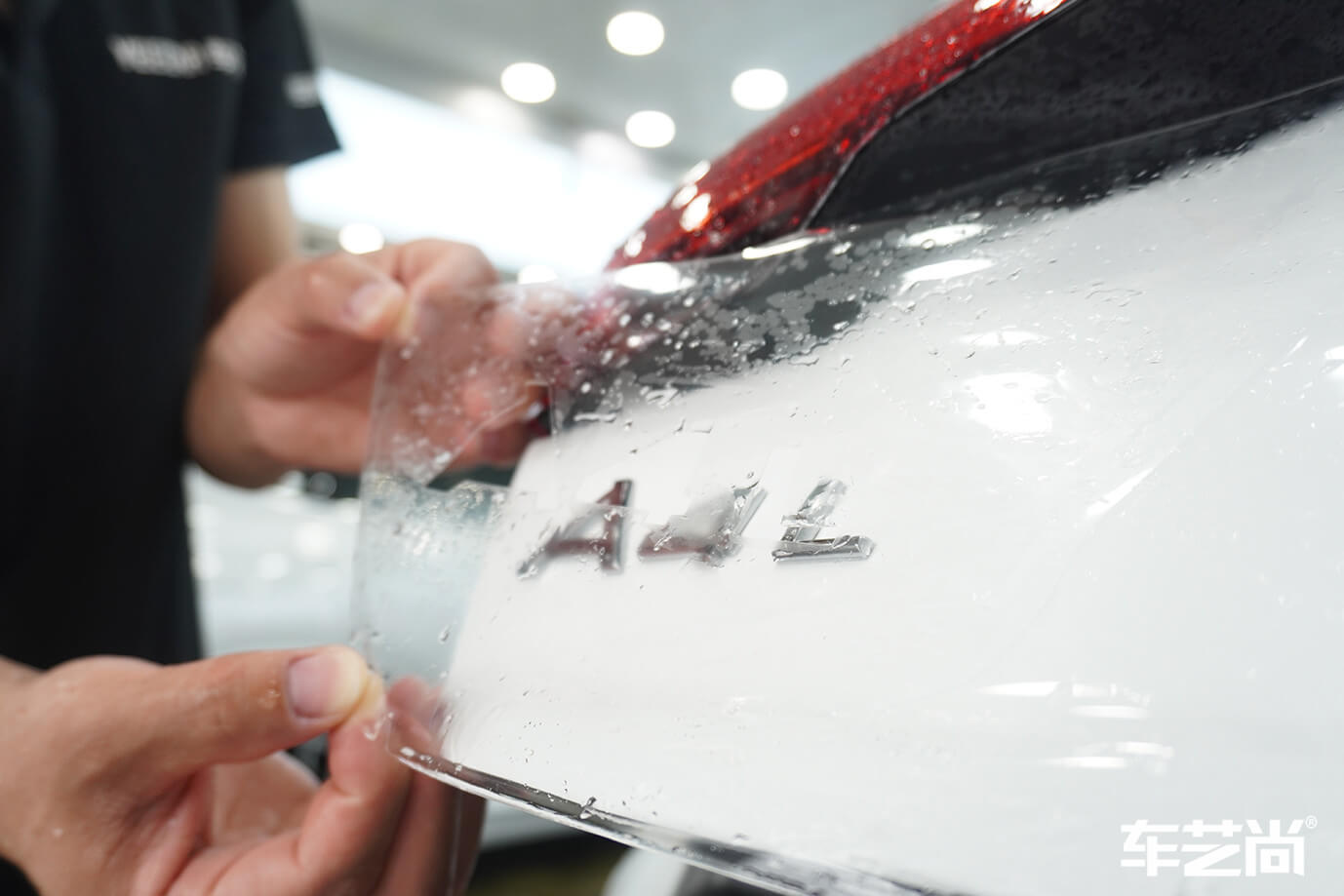 奔驰E260l施工威固漆面保护膜，施工流程展示（3）