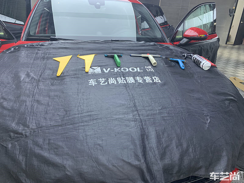 保时捷卡宴施工威固隔热膜案例图片七