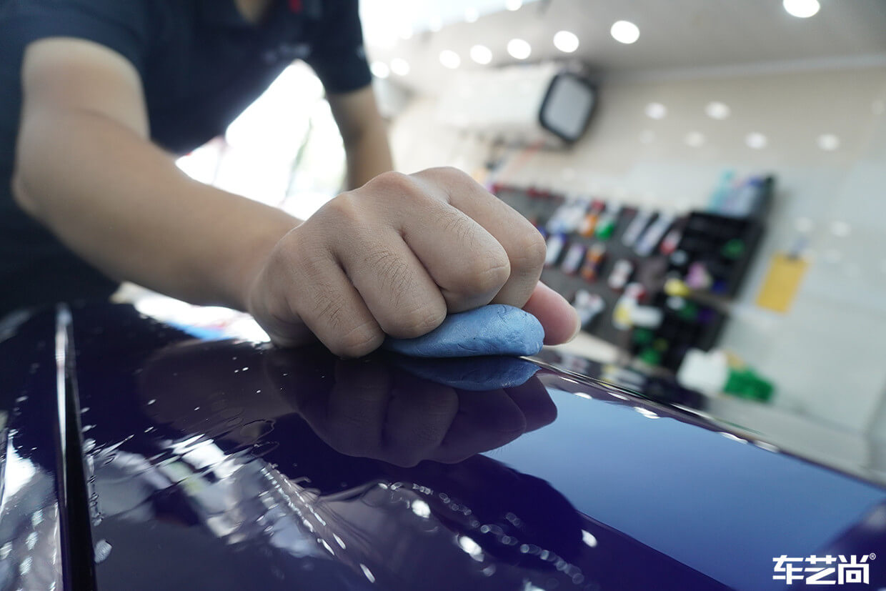 蓝色别克GS施工威固隐形车衣（1）