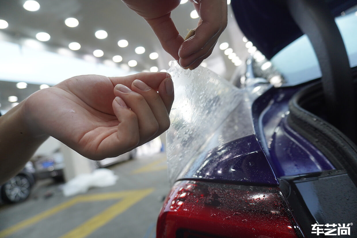 蓝色别克GS施工威固隐形车衣（15）