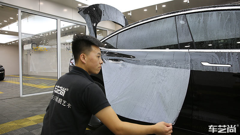 特斯拉Model 3施工威固漆面保护膜案例