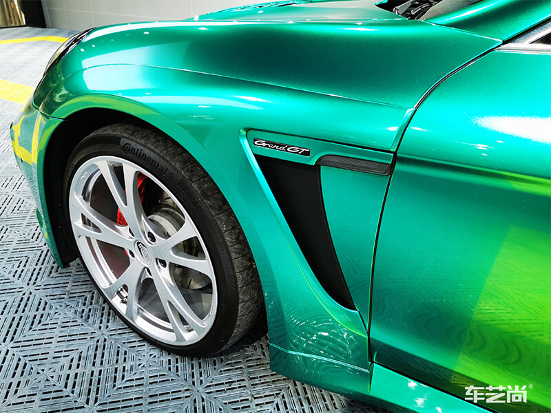 帕拉梅拉改色祖母绿细节部位展示