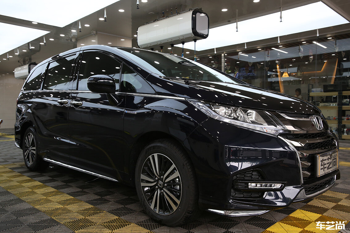 本田奥德赛选择车艺尚施工威固隔热膜，流程展示（16）