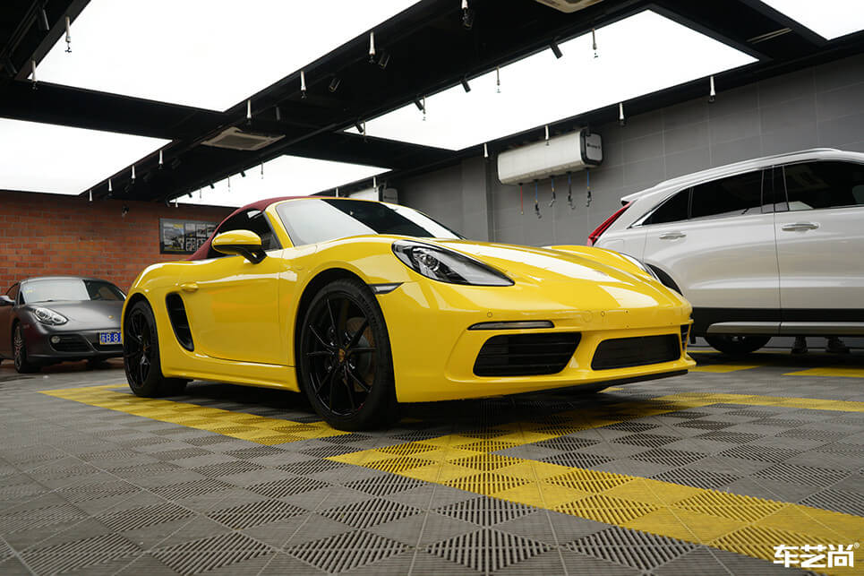 保时捷718选择贴膜施工漆面保护膜（17）