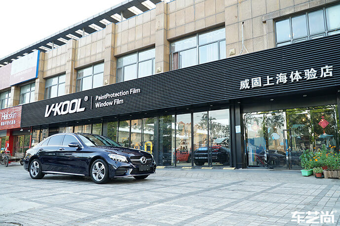 奔驰C260L贴威固隐形车衣流程图（10）