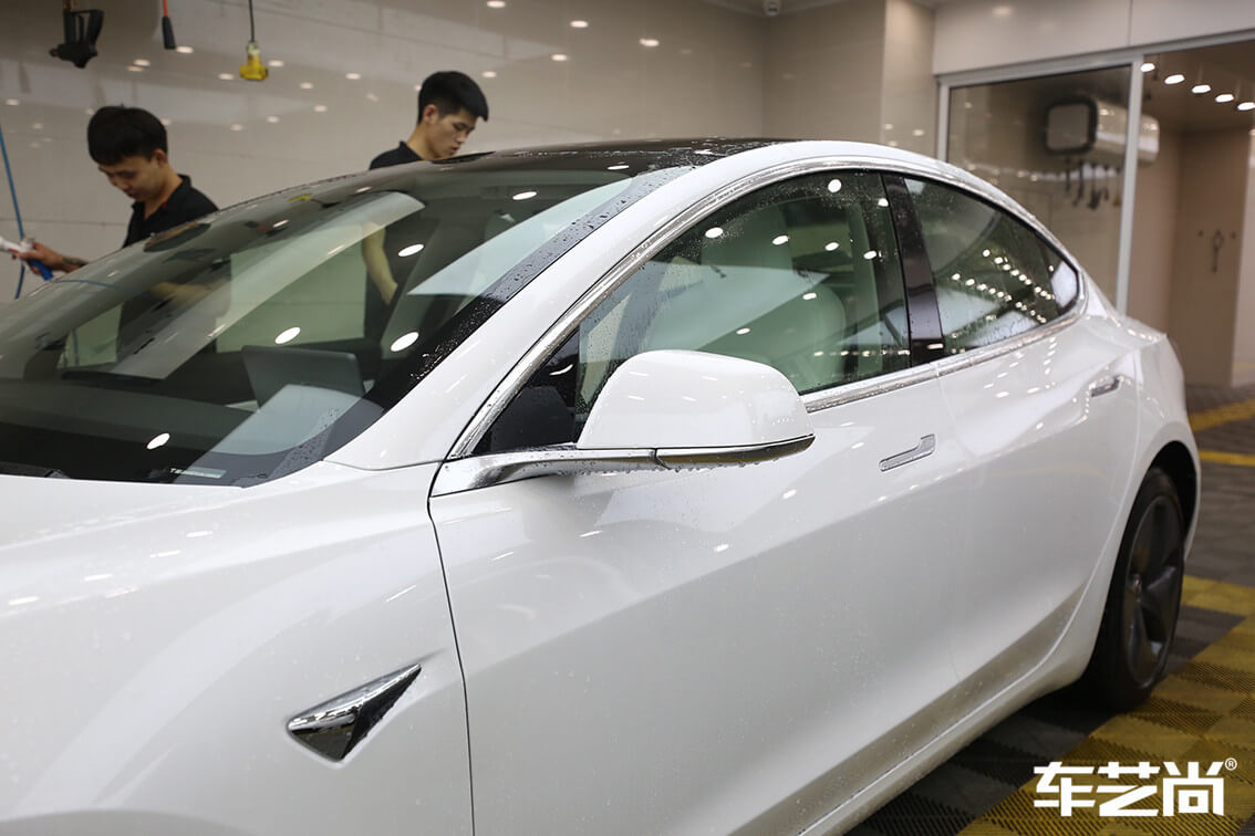 特斯拉 Moel 3选择威固隔热膜施工流程+效果图（17）