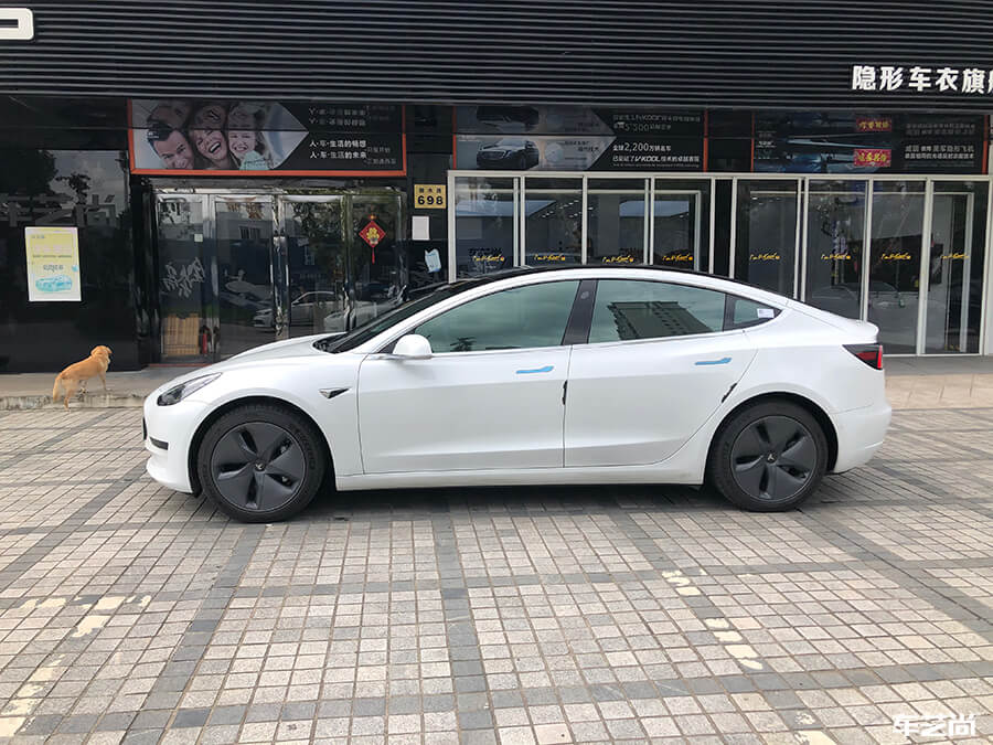 特斯拉Model 3施工威固隔热膜施工案例分享（13）