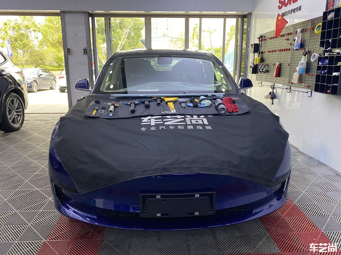 特斯拉Model 3施工威固隔热膜案例分享（6）