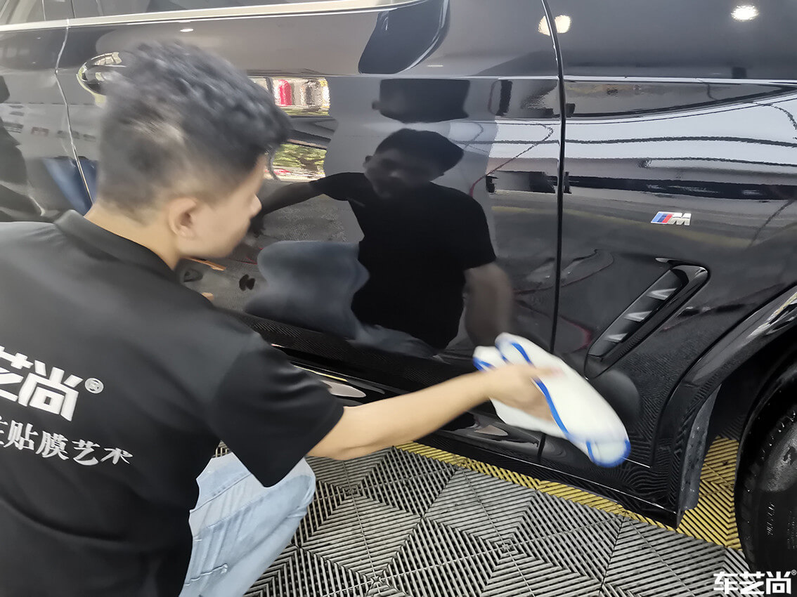 莘庄店施工案例：宝马X3镀膜美容洗车（3）