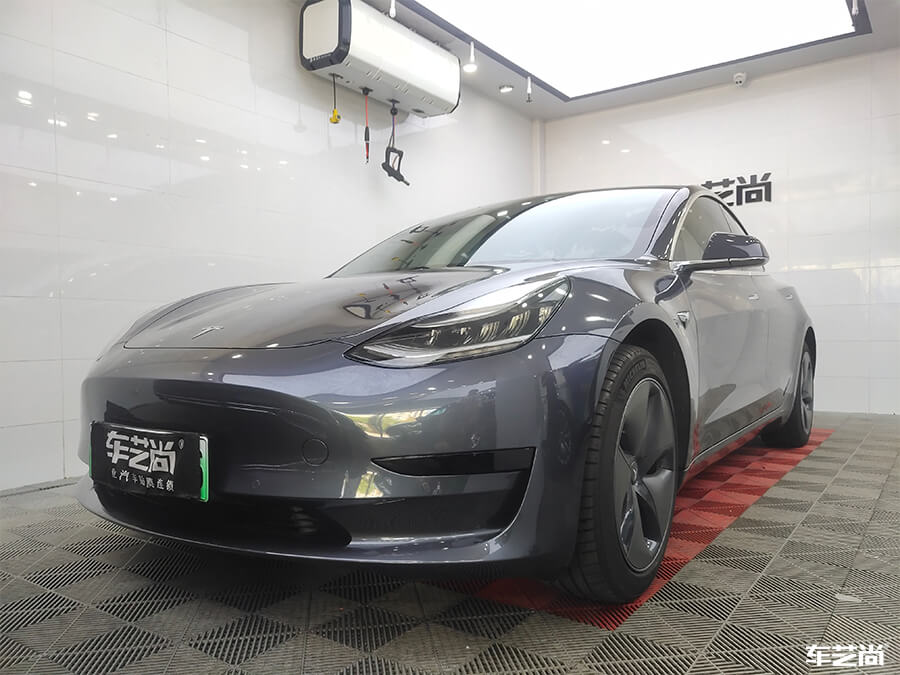 特斯拉Model 3装贴威固漆面保护膜案例分享（14）