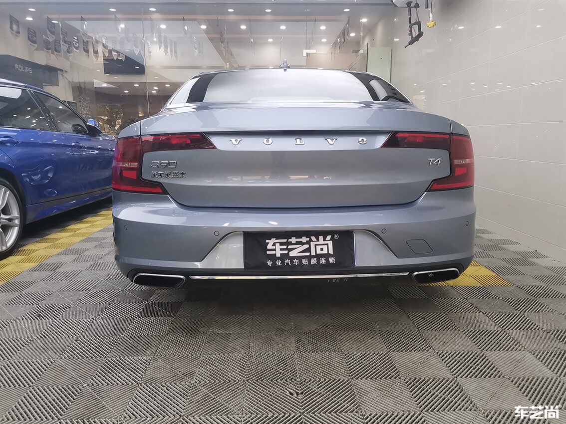 车艺尚莘庄店施工沃尔沃S90，水晶镀膜流程展示（14）