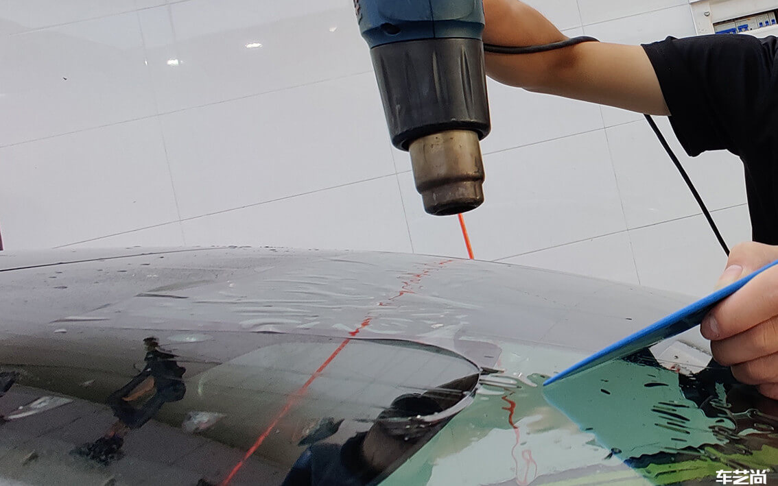 特斯拉Model 3施工威固隔热膜，多重保护（9）