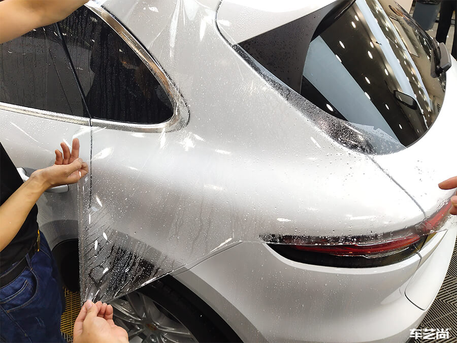 保时捷卡宴施工威固透明隐形车衣（5）