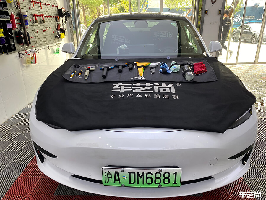 特斯拉Model 3施工威固隔热膜施工案例分享（3）