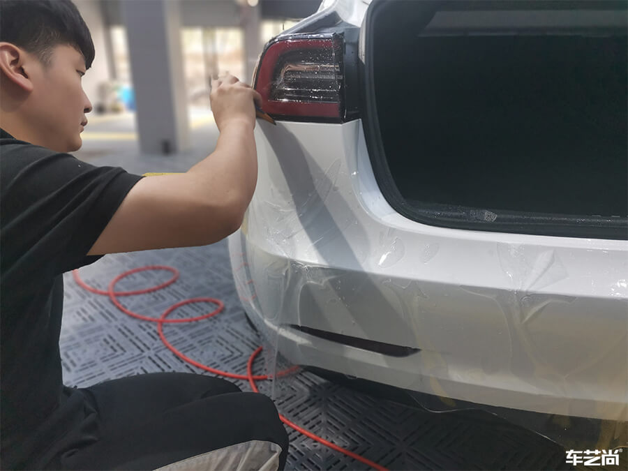 特斯拉Model 3施工罗利普斯隐形车衣案例分享（7）
