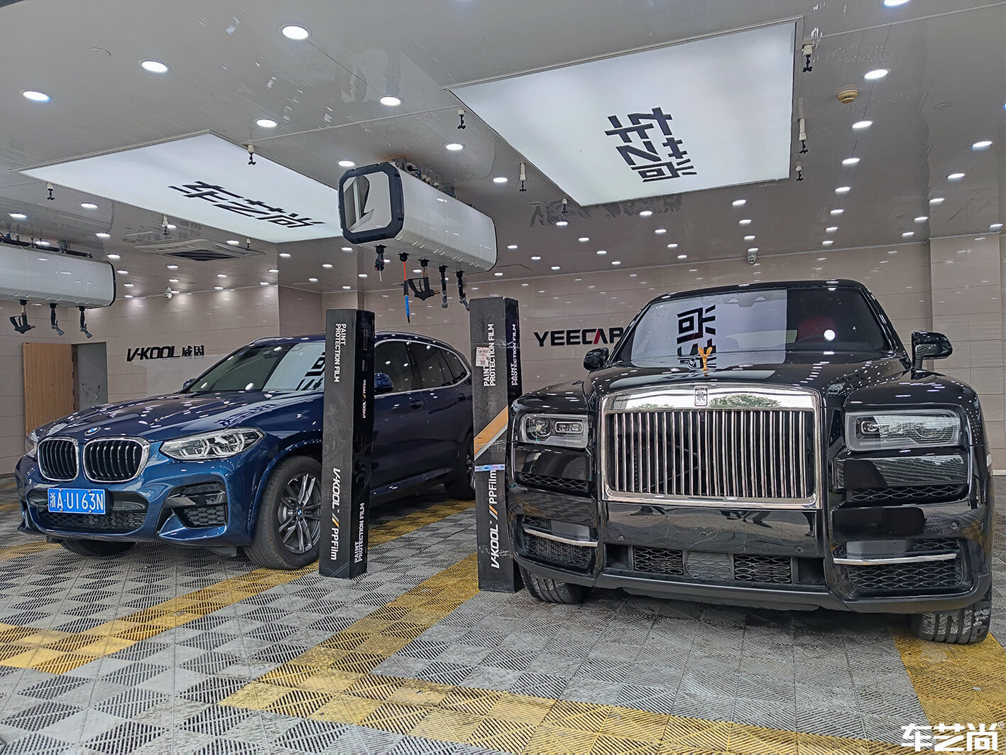 劳斯莱斯库里南在车艺尚杭州旗舰店施工流程展示（16）