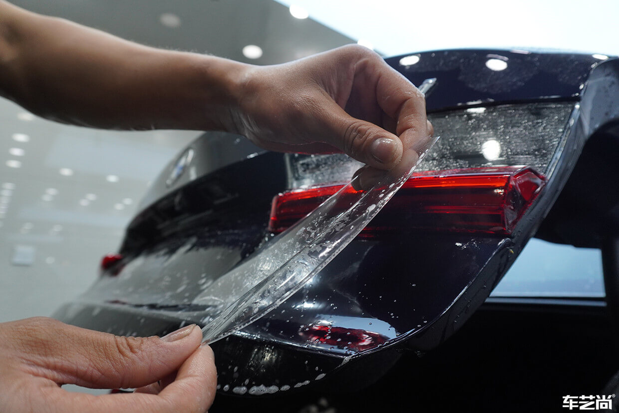 宝马3系施工隐形车衣，专车专用无痕包边（13）