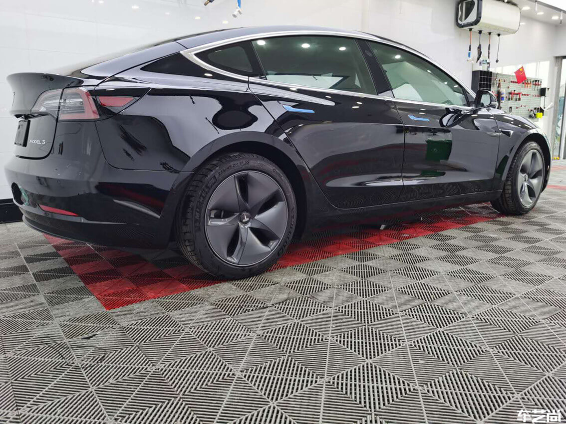 特斯拉Model 3施工威固隔热膜，多重保护（15）