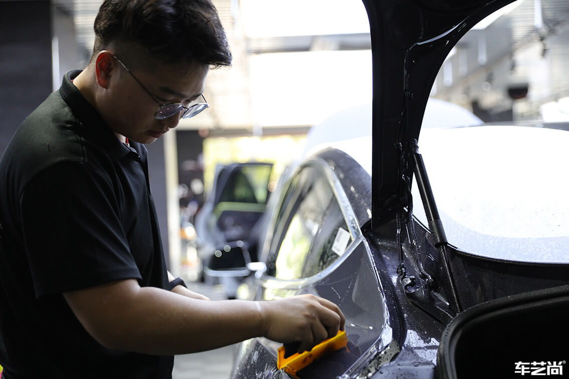 特斯拉Model 3施工威固漆面保护膜案例展示（6）