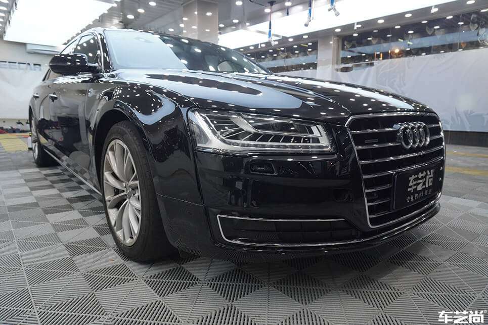 奥迪 A8装贴威固隐形车衣，施工流程展示（16）