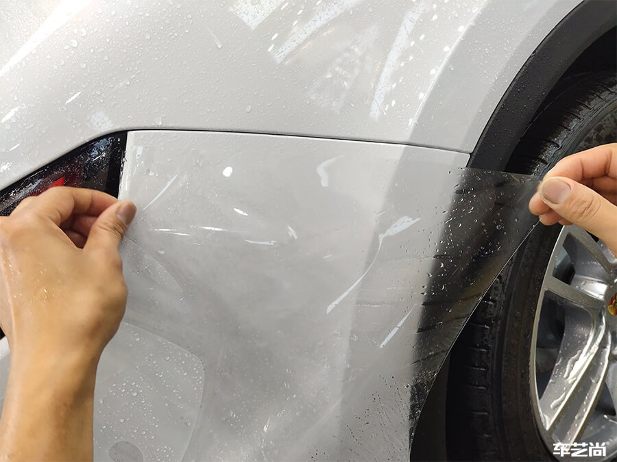 保时捷卡宴施工威固透明隐形车衣（8）