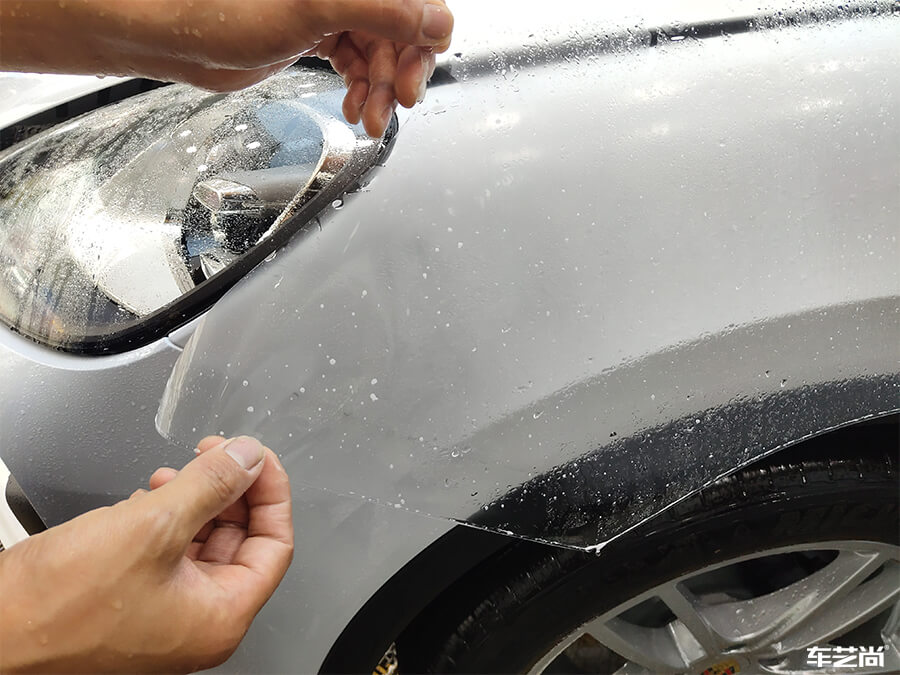 保时捷卡宴施工威固透明隐形车衣（6）