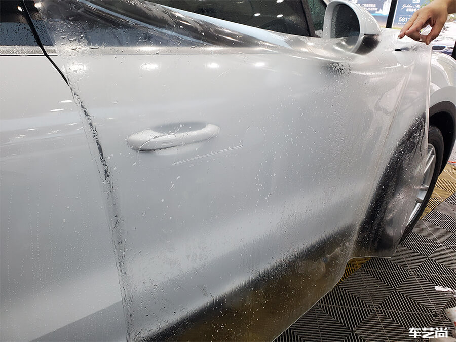 保时捷卡宴施工威固透明隐形车衣（7）