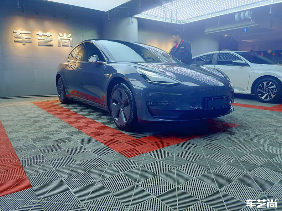 特斯拉 Model3施工威固玻璃膜展示（17）