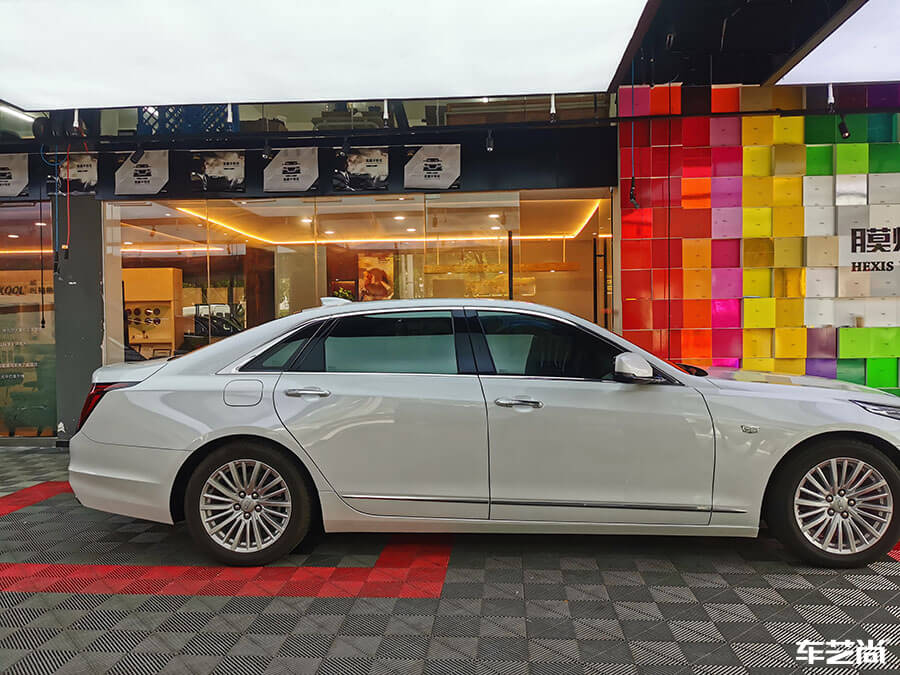 凯迪拉克装贴威固隔热膜，施工案例展示（12）