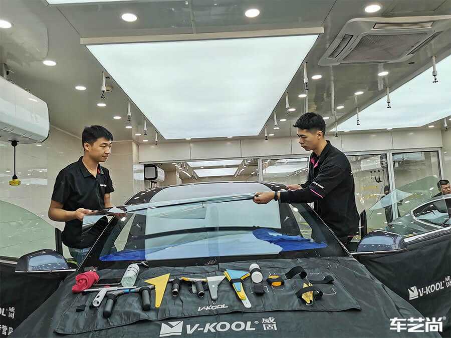 特斯拉Model X施工威固隔热膜，案例展示（8）