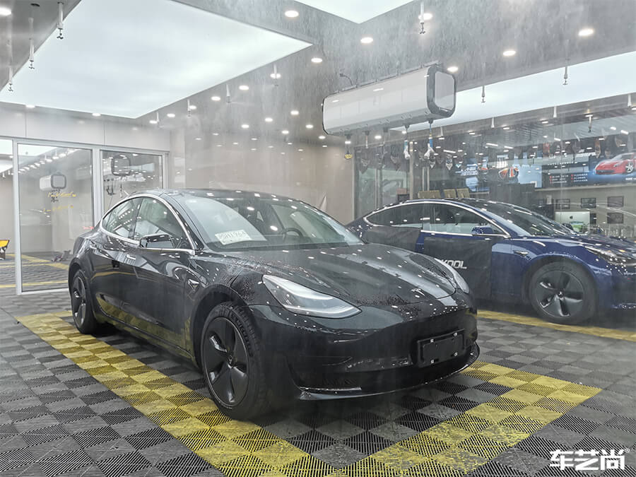 特斯拉Model 3施工威固隔热膜施工案例分享（2）