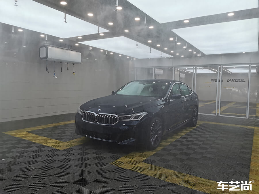 宝马6GT装贴威固隐形车衣，施工流程展示（1）