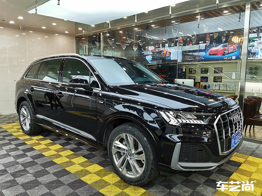 奥迪Q7装贴威固隔热膜，施工流程展示（16）