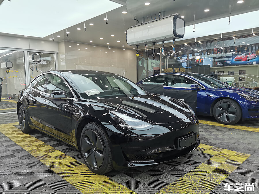 特斯拉Model 3施工威固隔热膜施工案例分享（10）