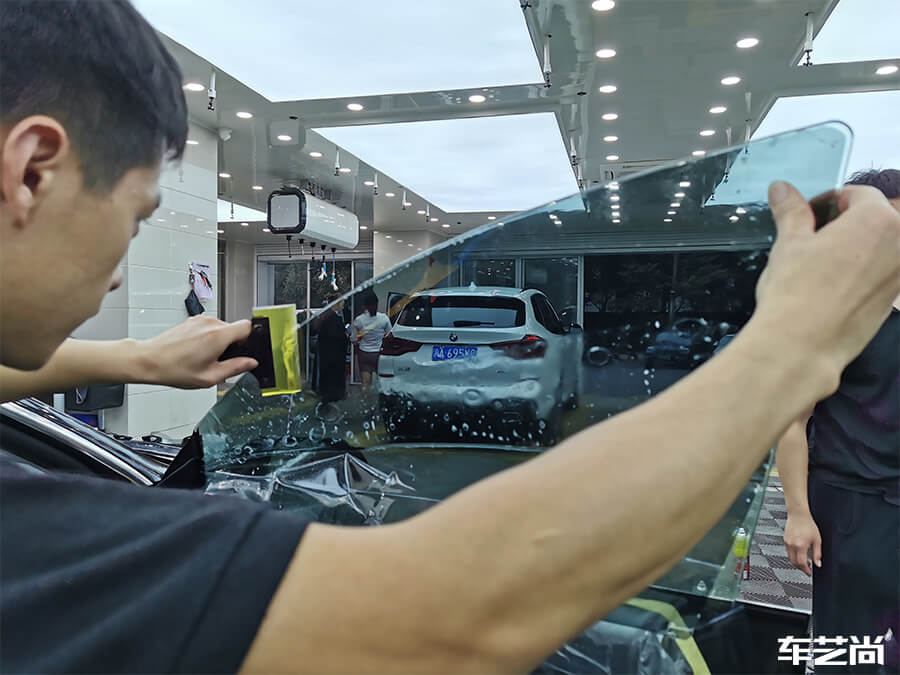 特斯拉Model 3施工威固隔热膜施工案例分享（8）