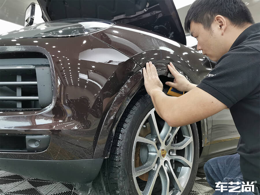 保时捷卡宴实贴威固隐形车衣效果怎么样？（4）