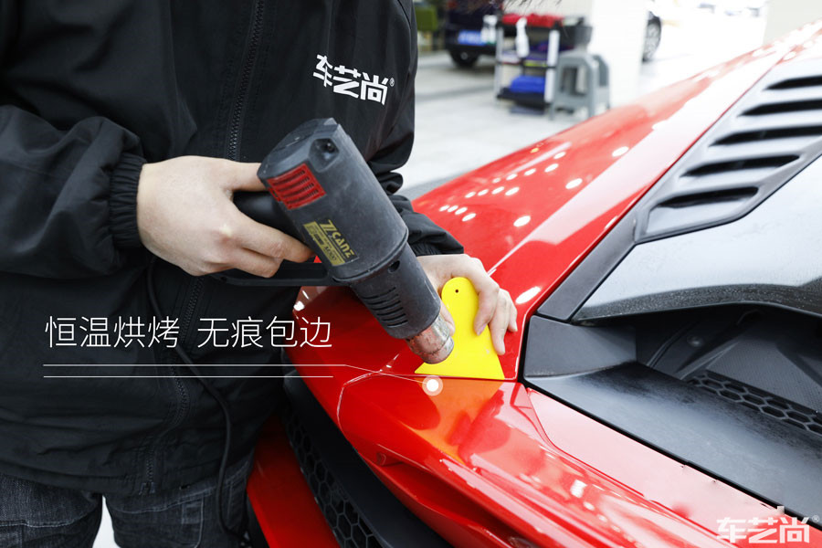 兰博基尼Gallardo施工威固漆面保护膜过程展示（图四）