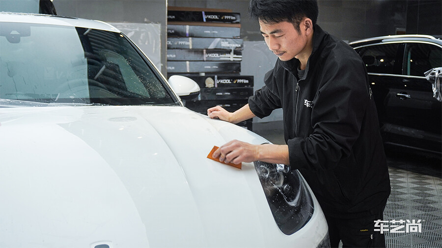 保时捷麦肯施工威固隐形车衣案例施工展示（4）