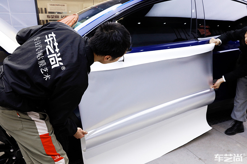 特斯拉改色电光金属银效果怎么样？（施工中 图七）