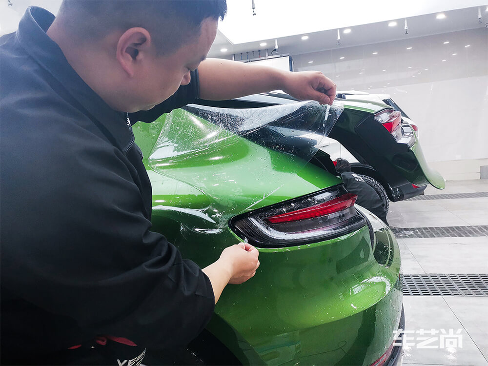 保时捷Macan施工威固隐形车衣，专车专用裁膜（6）