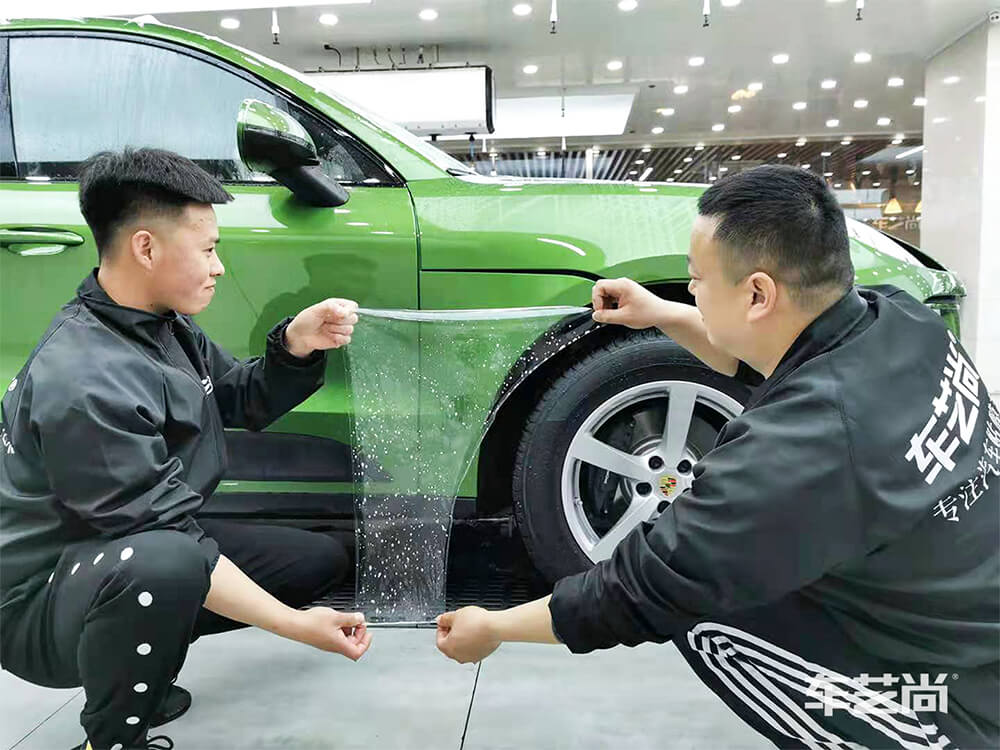 保时捷Macan施工威固隐形车衣，专车专用裁膜（5）