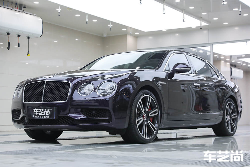 宾利欧陆施工改色膜 紫色 效果展示（5）