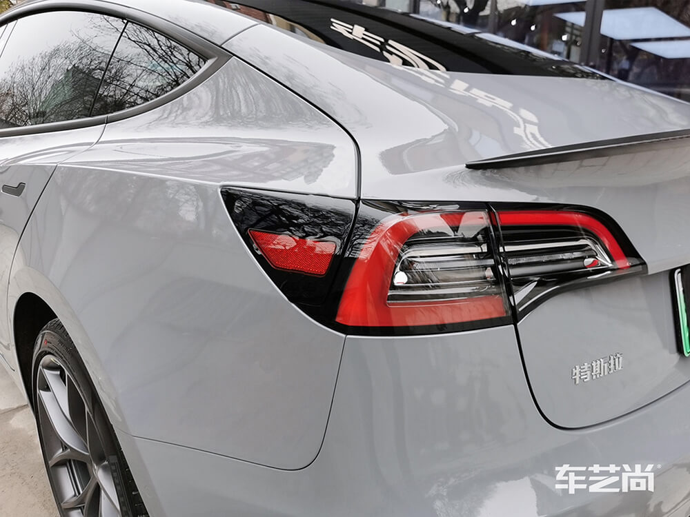 特斯拉Model 3装贴火山灰色改色膜效果展示（图八）