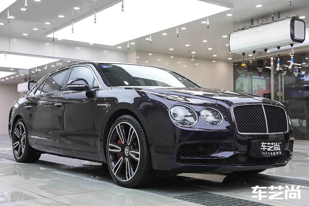 宾利欧陆施工改色膜 紫色 效果展示（3）