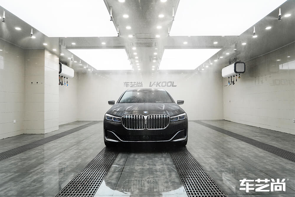 宝马7系装贴威固隐形车衣，施工流程展示（1）